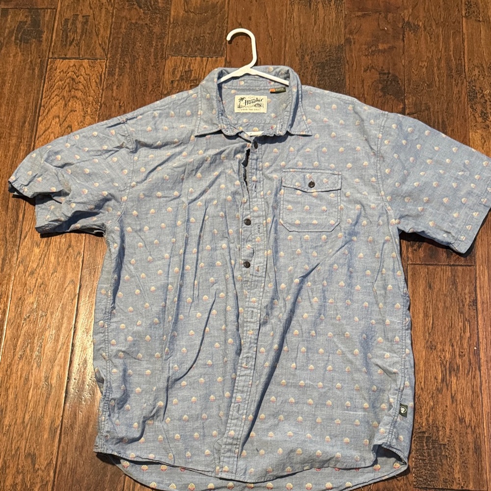 Howler Brothers Sky Blue Patterned Shirt